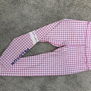 Peloton | Pink and White Checkered Leggings
